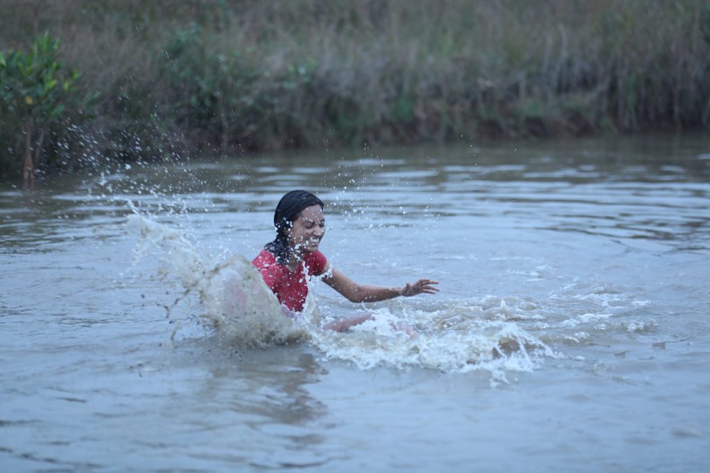 the image shows a female solo traveller in goa