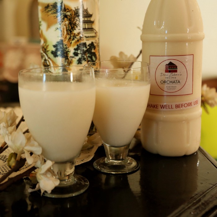 The image shows a Goan non-alcoholic drink Orchata