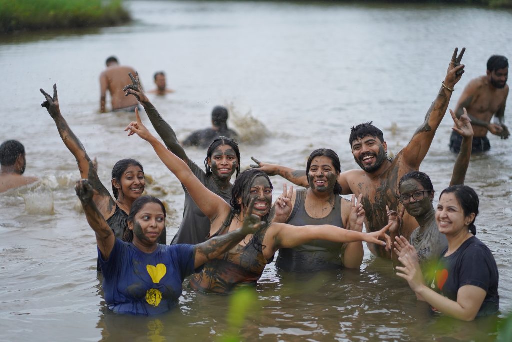 Mud bath in goa chorao island goa divar island goa