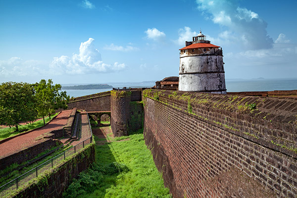 Sunset in Goa at Aguada Fort