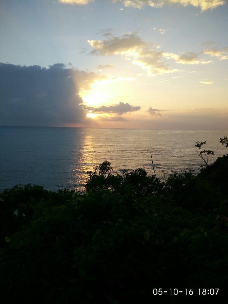 sunset in goa at Japanese Garden